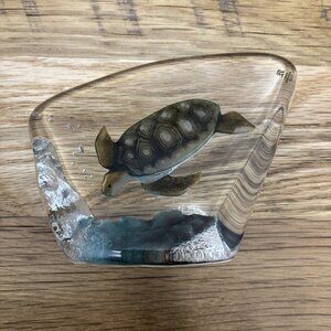 MATS JONASSON 33943 Crystal Handmade Sea Turtle Sweden